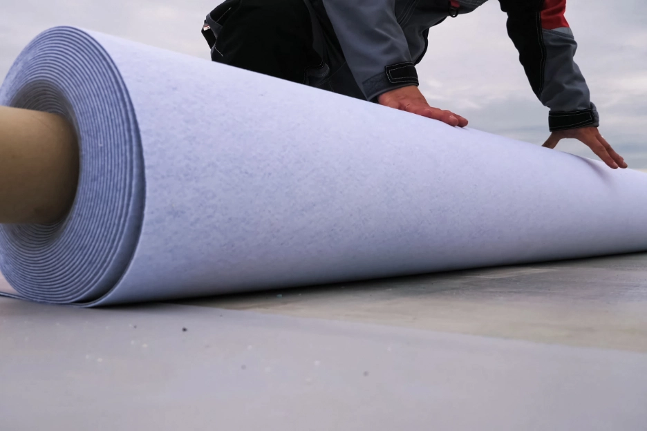 Flat roofing installation at a house in Edgewater, Chicago