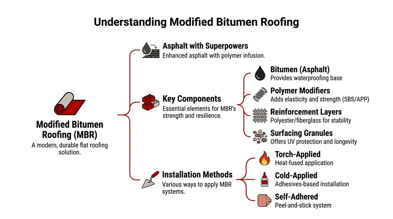What is Modified Bitumen Roofing? (Pros & Cons) 1 Infographic